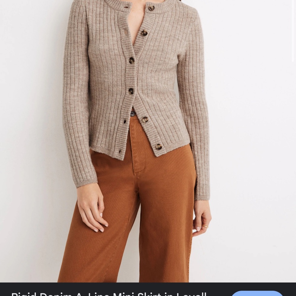 Madewell Women’s Merritt Shrunken Cardigan Wool Sweater